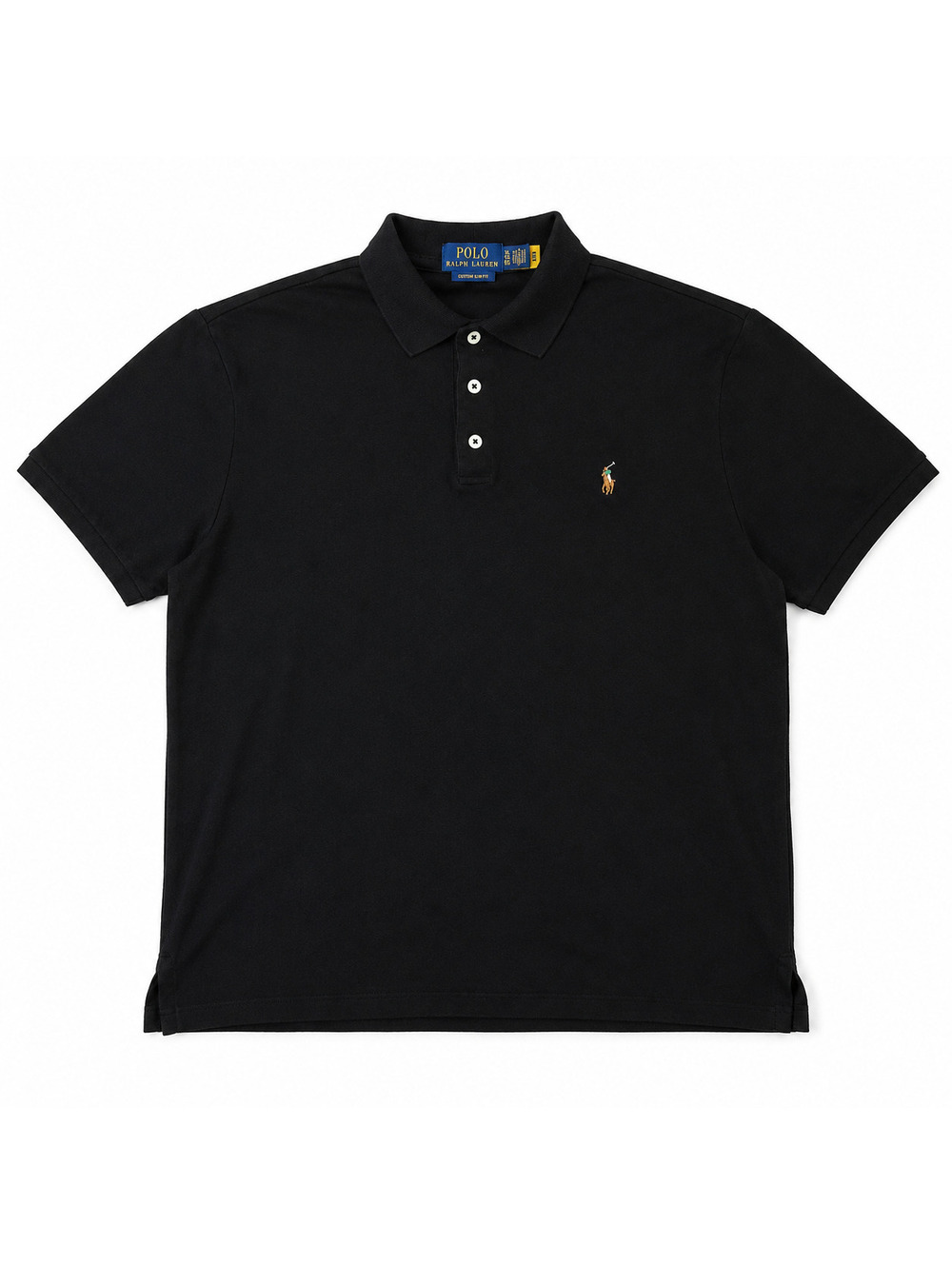 Polo Ralph Lauren Custom Slim Fit Polo Shirt Men’s XL Black Cotton Authenticated
